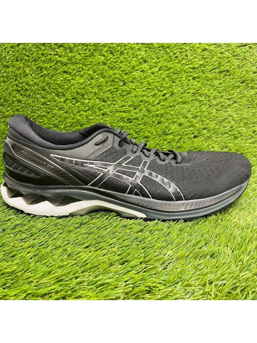 Asics Gel-Kayano 27 Mens Size 13 Black White Road Running Walking Shoes Sneakers